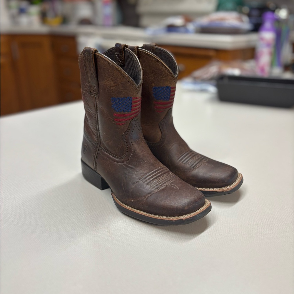 Ariat patriot youth square toe boot